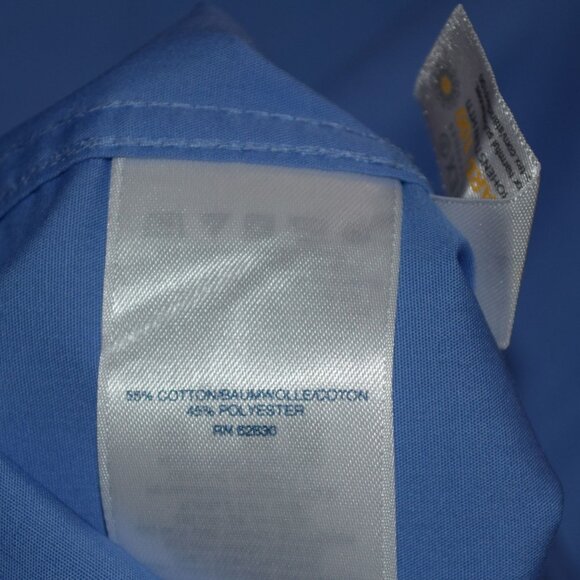 LANDS' END Men's 18.5 - 37T Traditional Fit Wrinkle Free Broadcloth Dress Shirt - Picture 3 of 6